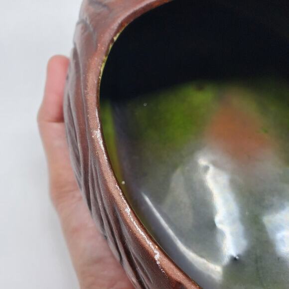 Vintage California Pottery Brown Woodgrain Duck Ceramic Planter Cottagecore - Picture 10 of 10